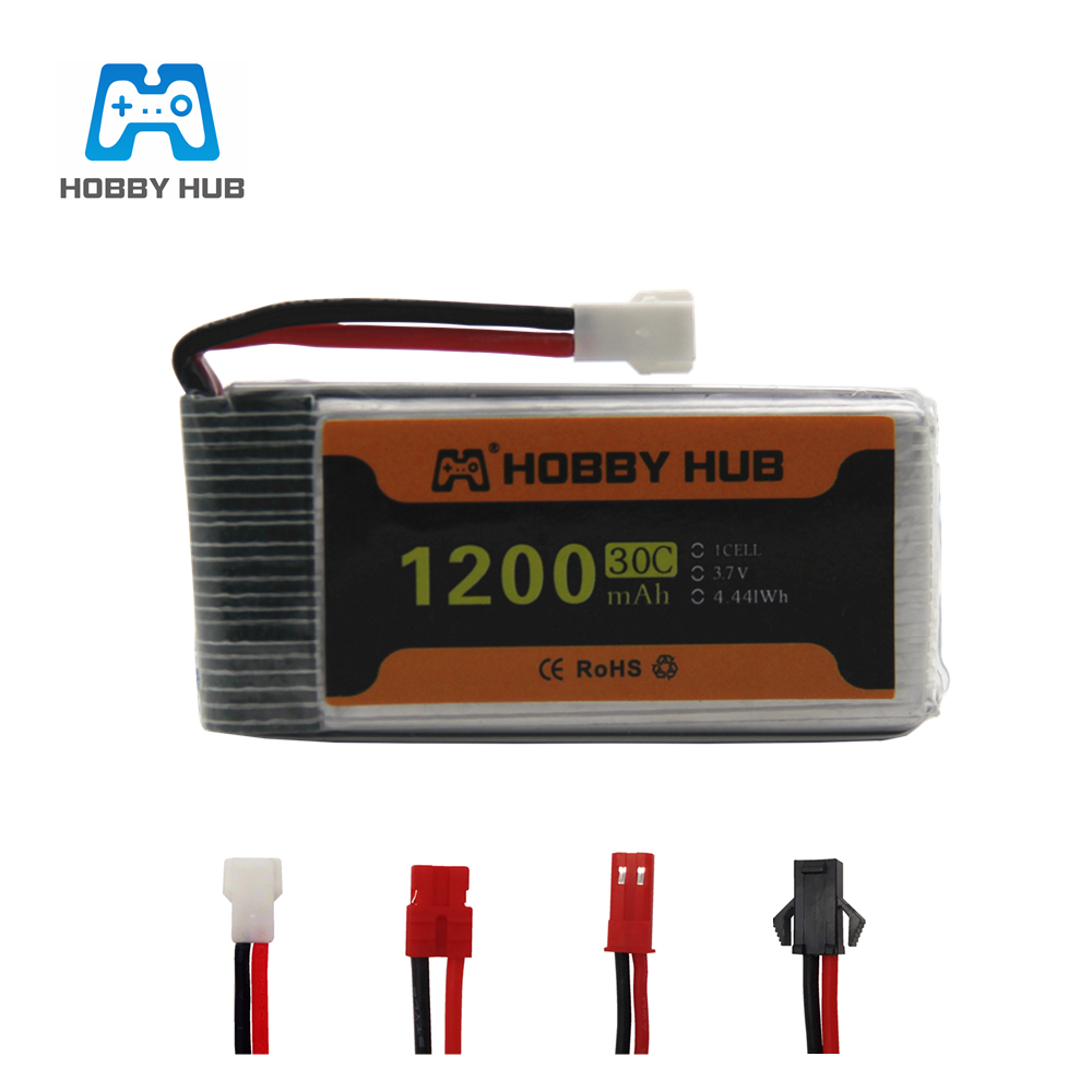 Rc Hobby Hub - Batterie Lipo 3.7V 1200mAh 30C pour