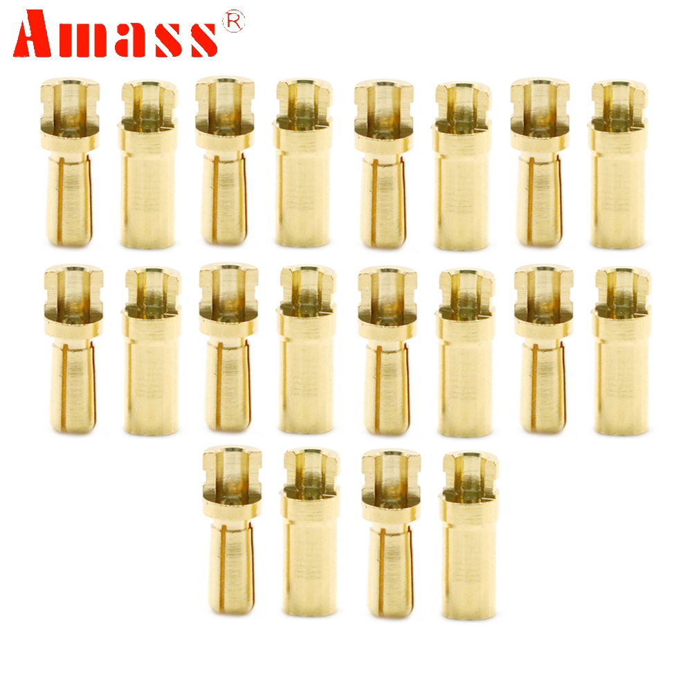 Rc Hobbyking - Connecteur banane doré Amass 3.5mm 4mm,