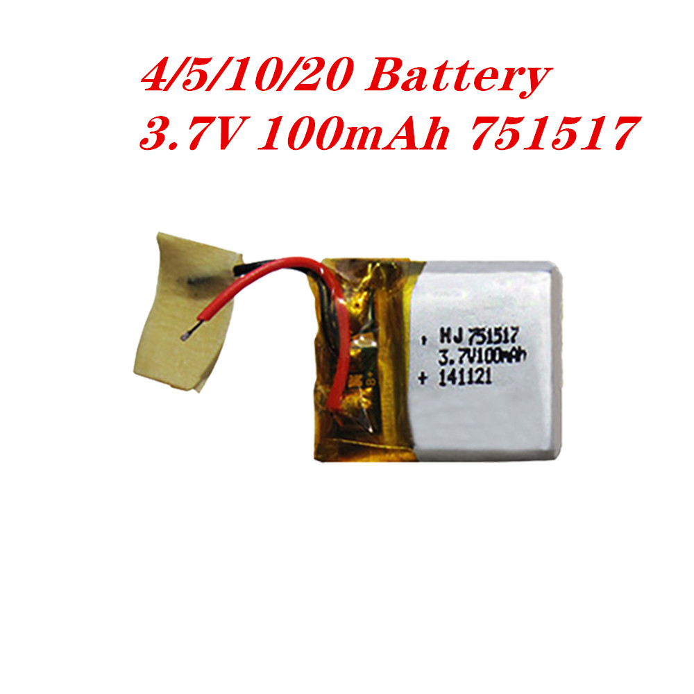 Rc Hobby Hub - 4/5/10/20 pièces 1S 3.7V 100mAh batterie